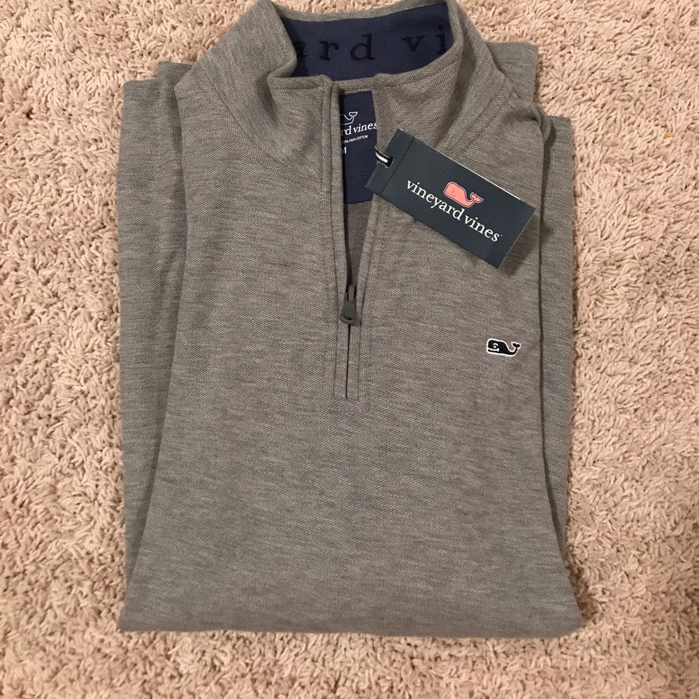 NWT Vineyard Vines Pique Quarter Zip